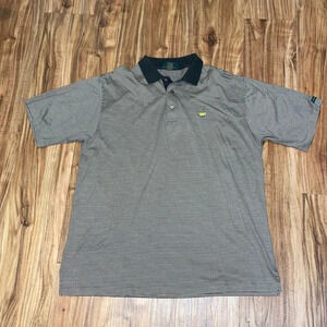 Masters men’s polo shirt XL Lyle & Scott rare stripe logo embroider vintage golf